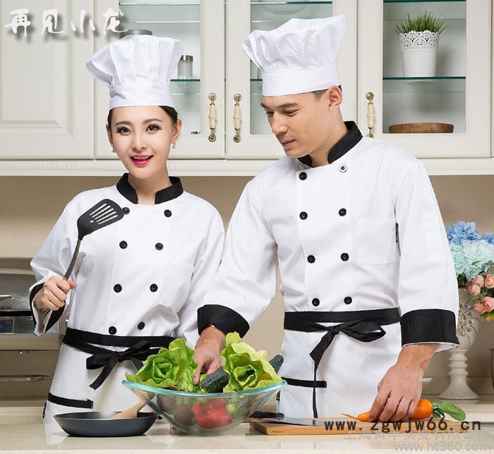 厨师服长袖酒店餐厅厨师服秋冬装男女餐饮饭店厨房厨师工作服图3