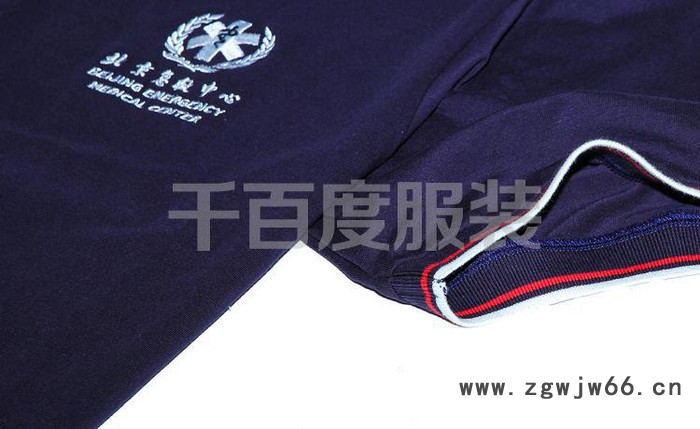 纯棉休闲  工作服翻领T恤图3