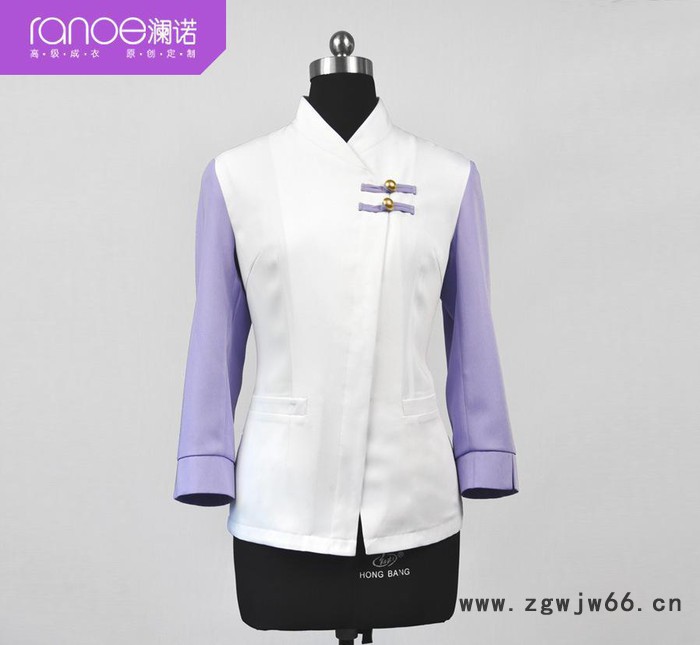 新品 ranoe澜诺 2016透气保洁服 酒店工作服本色原创图3