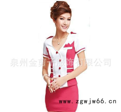 2016夏季新款足浴女技师工作服 洗浴桑拿制服 夜场KTV公