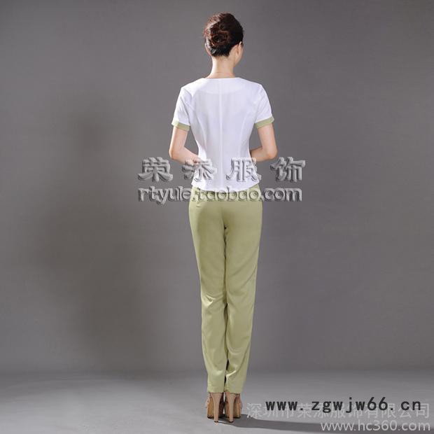 供应美容师服美容套装 养生服装 足浴师服 中式工作服新款美容服L4023图3