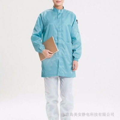 美安静电供应0.5条纹防护静电连体服分大褂 青岛防静电工作服 青岛美安无尘洁净服生产厂家 青岛无尘洁净服生产厂家