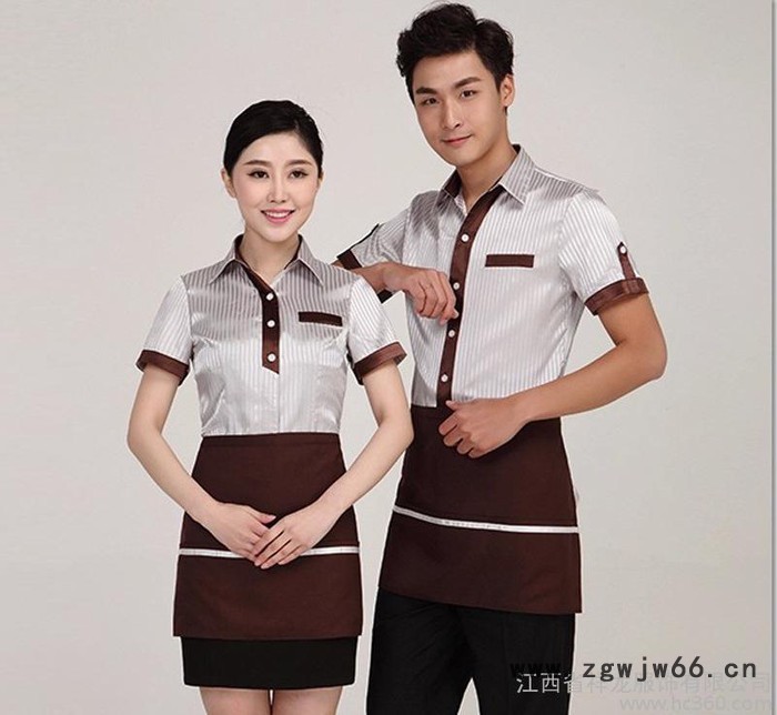 酒店男女工作服夏季 咖啡厅火锅饭店西餐厅短袖服务员工制服