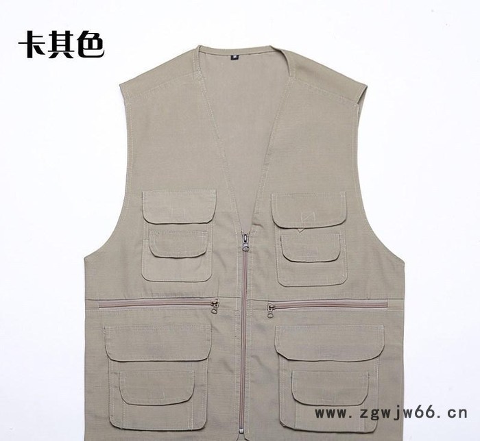 马甲多口袋背心马夹定制印字男式钓鱼摄影志愿者义工反光工作服图2