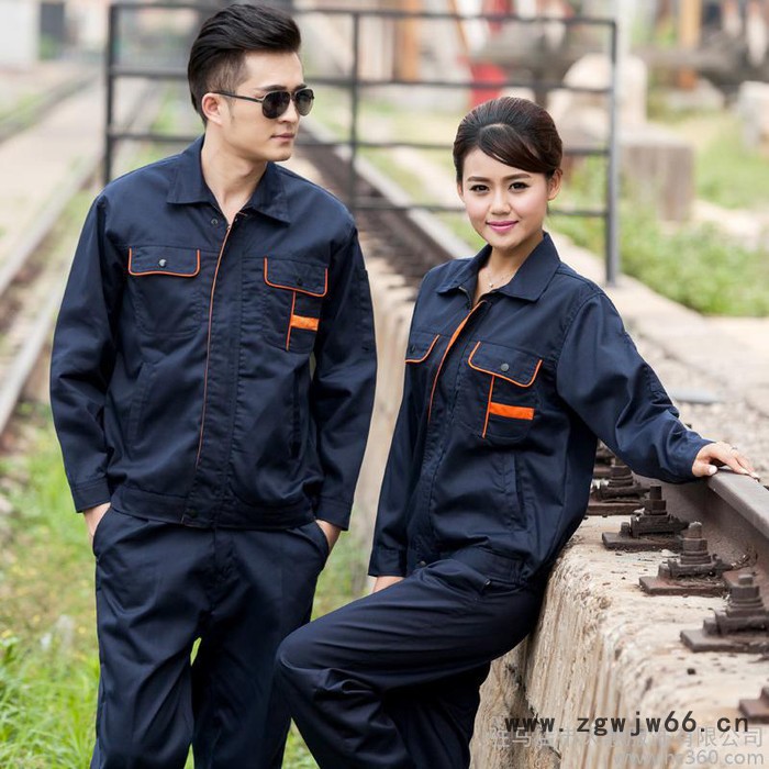 定做工装 加LOGO 长袖工作服 套装 男 劳保服工衣工服 春秋长袖 工服套装 汽修工装图2