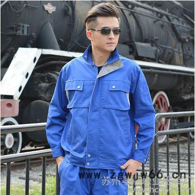 春秋工服套装长袖工作服男女工装制服劳保汽修服快递服定做 立领图3
