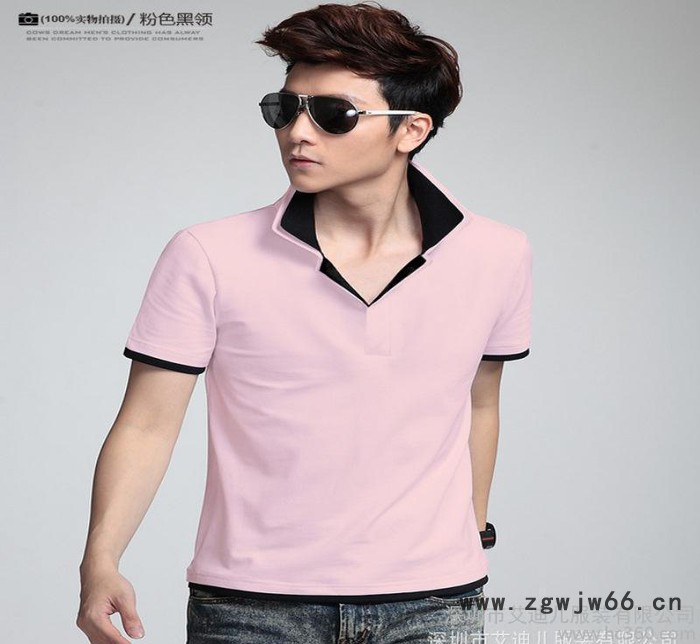 短袖t恤定制 夏季翻领工作服 超市工衣订做 广告衫文化衫T恤图3