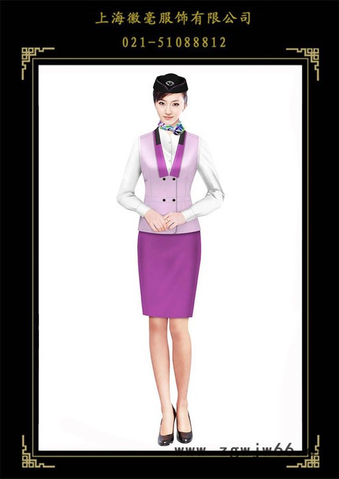 徽毫专业订制工作服，航空铁路制服，空姐服，女裙套装，长袖衬衫，马夹图4