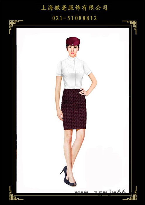 徽毫专业订制工作服，航空铁路制服，空姐服，女裙套装，长袖衬衫，马夹图8