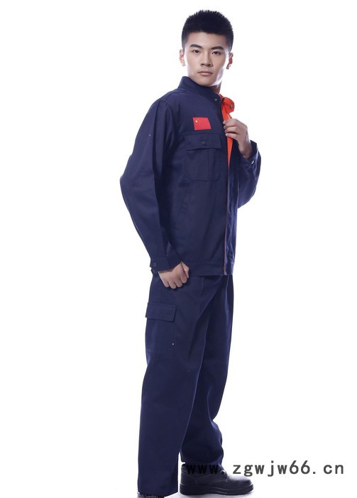 厂服劳保服 定做车间工装加工定制 春季纯棉工作服长袖套装图3
