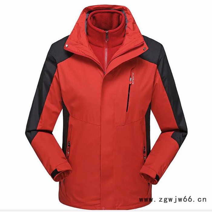 成都三合一两件套冲锋衣工作服定制防寒保暖工作服登山服定做LOGO图2