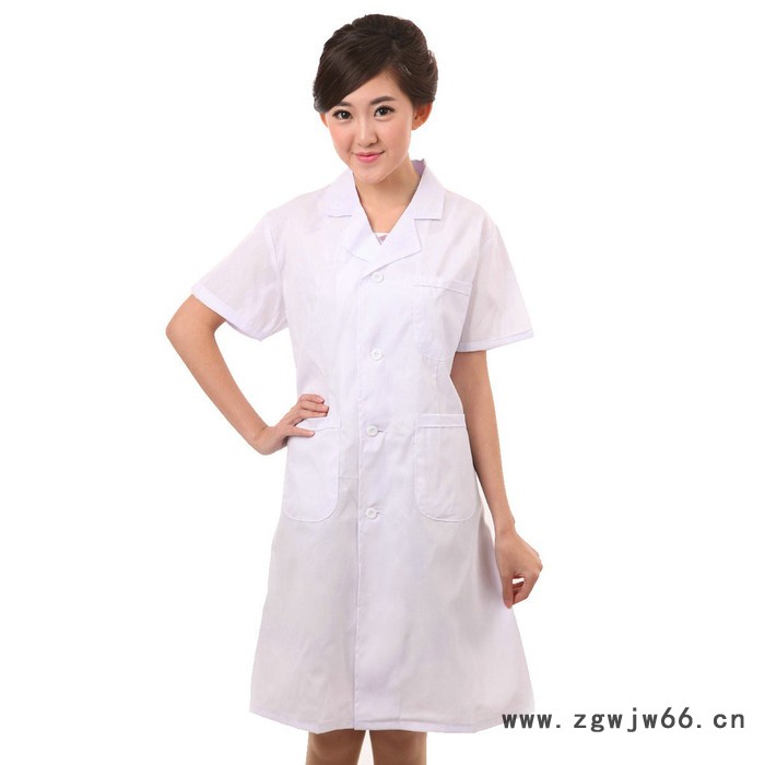 钲兴服饰供应白大褂长袖医生服女男实验服学生医师服护士药店美容院短袖工作服图2