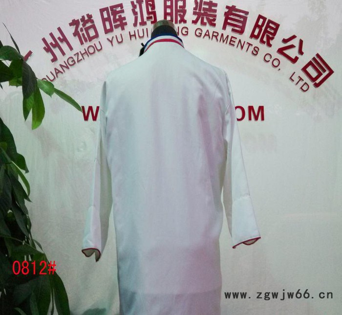 厨师工作服  酒店装 工厂 LOGO  高领 双排扣 面包店图2