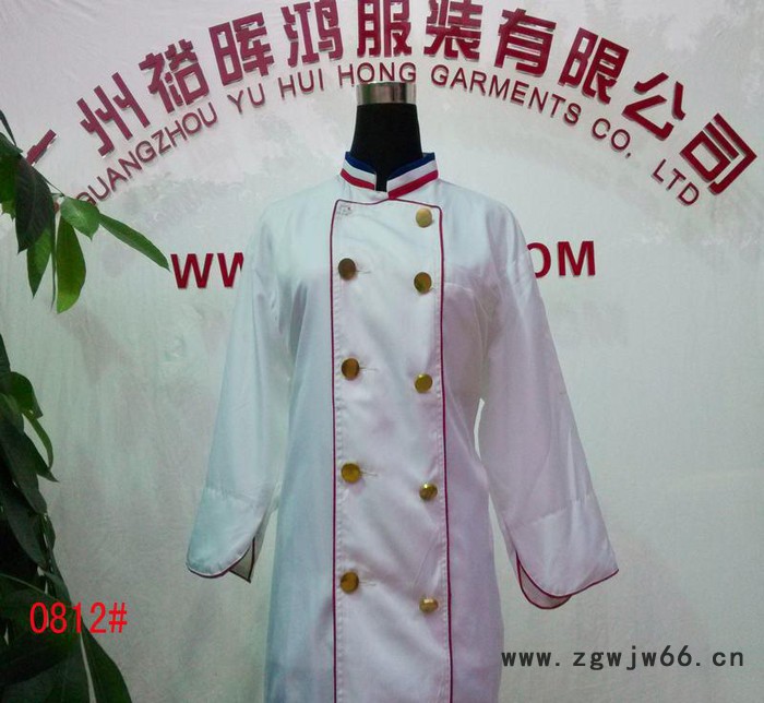 厨师工作服  酒店装 工厂 LOGO  高领 双排扣 面包店图3