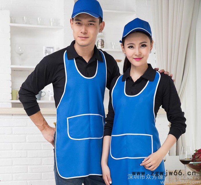 定制做韩国版棉可印绣logo字工作服围裙咖啡师餐厅鲜花美甲图3