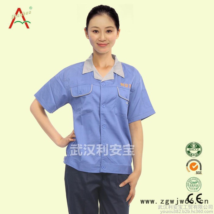 2015**工装 厂家现货直销夏季**短袖工程服 涤棉工作服 吸汗透气 款式新颖 贴合身形 颜色可选 可定制图2