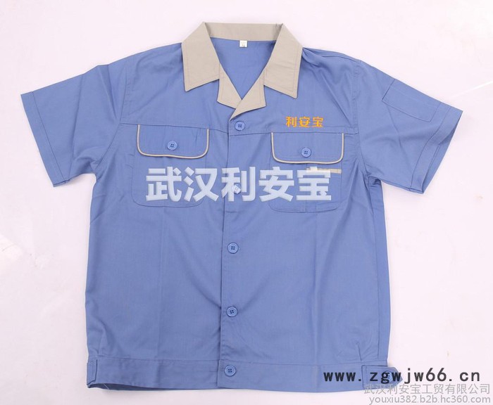 2015**工装 厂家现货直销夏季**短袖工程服 涤棉工作服 吸汗透气 款式新颖 贴合身形 颜色可选 可定制图3