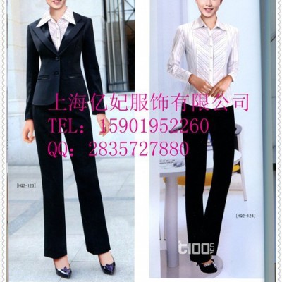 定做毛涤女西装|韩版女西装|女职业装  营业员工作服 导购制服 销售员工作服定做，上海亿妃服饰 定制毛涤女西装