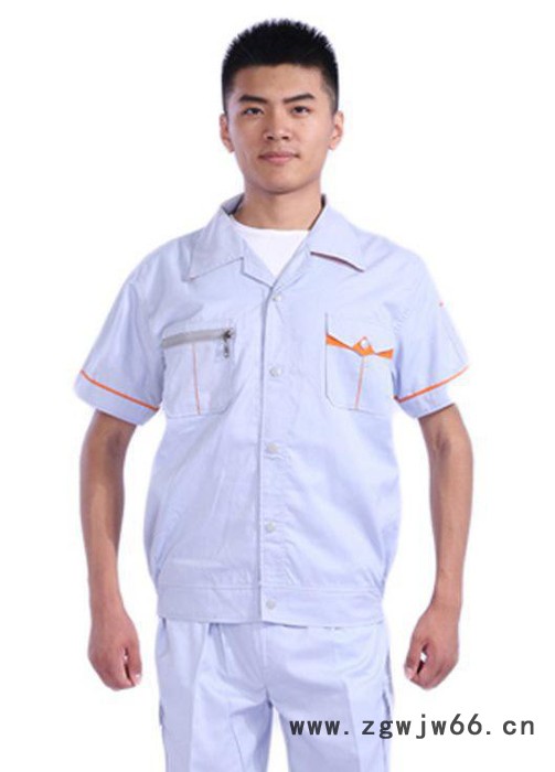 工作服套装劳保服短袖 订做短袖车间服装 定做厂服工装套装夏季图2