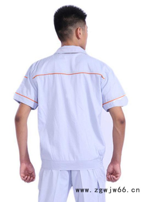 工作服套装劳保服短袖 订做短袖车间服装 定做厂服工装套装夏季图3