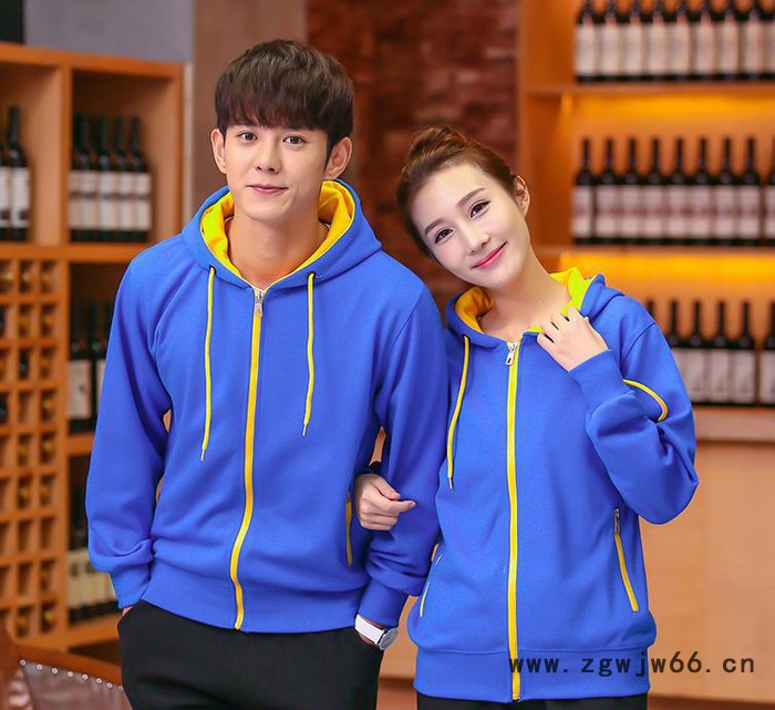连帽开衫卫衣定制logo 韩版长袖加绒工作服外套班服定做直销图3