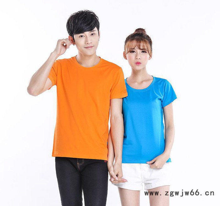 定制丝光棉T恤短袖广告衫印logo文化衫现货代理男女工作服diy图3