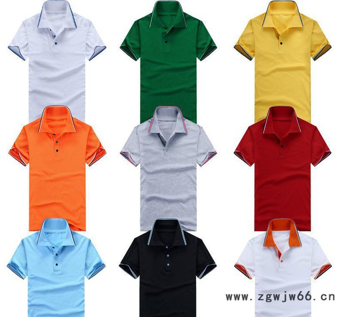 空白翻领广告衫定做t恤文化衫定制diy活动工作服促销空白班服图3