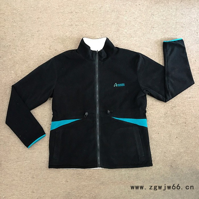 双面防水抓绒衣 2017 款春秋长袖工装 可定做logo ** 深圳工作服图5