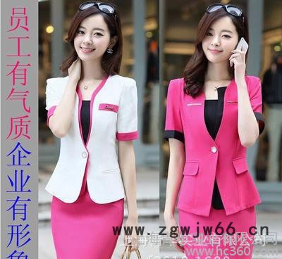夏季职业装女装套装韩版美容房地产酒店OL工作服三件套裙制服正图3