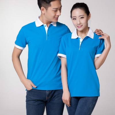 短袖纯棉翻领工作服定做男女式POLO衫T恤定制广告衫文化衫印