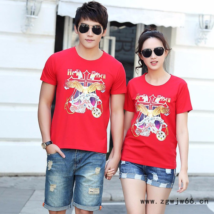 尚衣社 员工工作服圆领纯色T恤短袖，文化衫班服图3