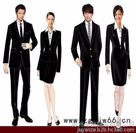 工作服定做 长袖套裙女 白领服装、酒店吧台经理制服、职业制服女图2