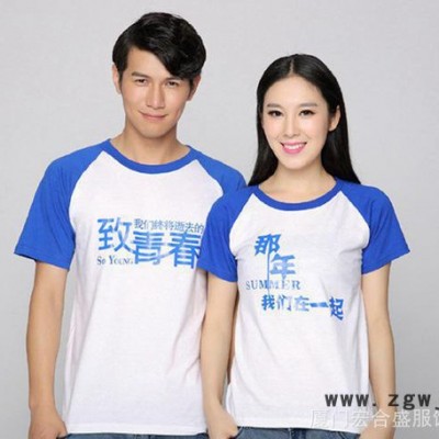 厦门文化衫班服定制纯棉空白圆领短袖T恤定做广告衫印字工作服