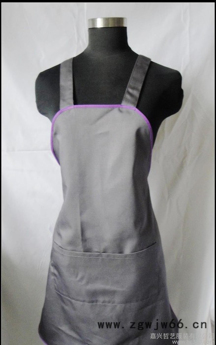 现货家居酒店咖啡厅工作服围裙人性化设计有益于颈部无压力感围裙图2