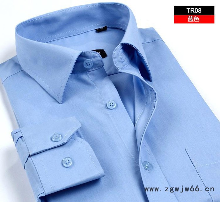 春秋男女职业装衬衣正装深圳工作服长袖衬衫定做可绣logo图2