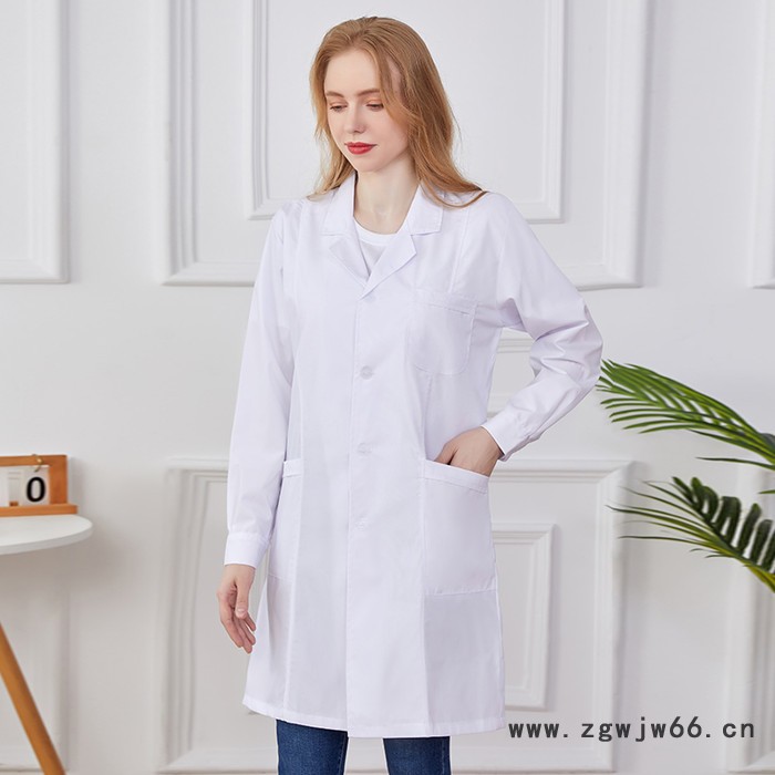 医护之星白大褂医生服男夏季短袖医师白大衣长袖化学实验室工作服图3