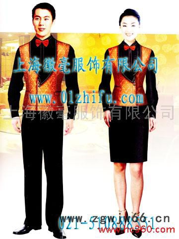 徽毫厂家 秋冬新款酒店餐厅服务员服装 上海酒店制服工作服**图5