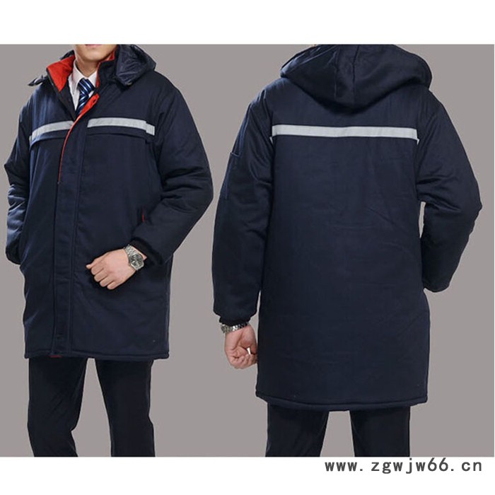 供应工作服棉服 冬季 长袖劳保服防寒棉服工作服 防静电反光衣工作服工程反光棉马甲图3