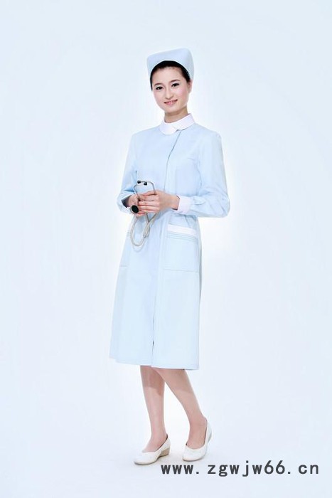 深圳圆领护士服长袖美容服长袖药店工作服医护医师实验服夏季款图3