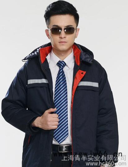 [直销]保安大衣冬季棉大衣  中长加厚防寒服 工作服订制图2