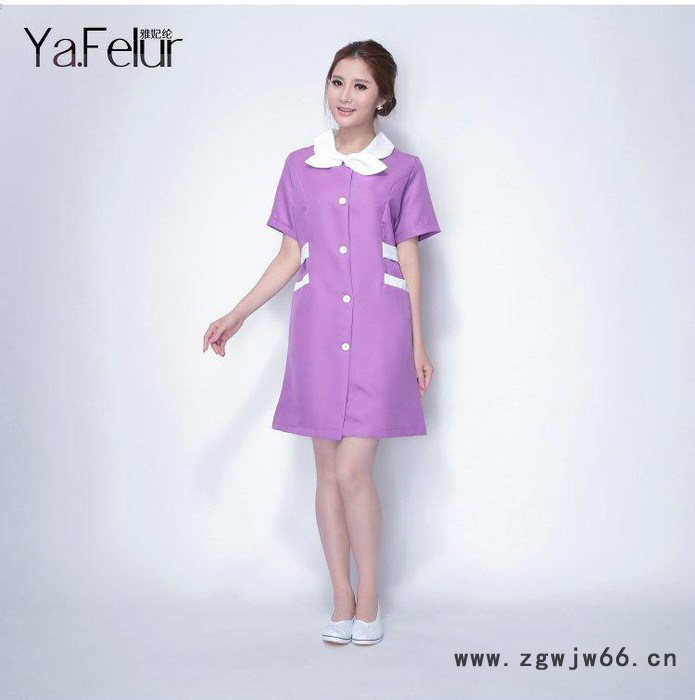 东莞2015新款 美容服美容师服装 美容院工作服套装订做图2