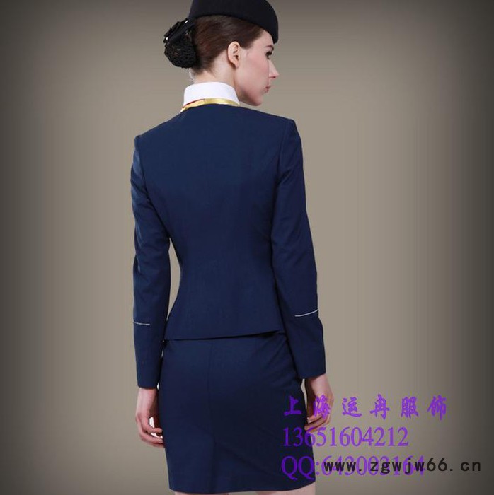 新款空姐制服职业套装 高铁动车乘务员工作服 酒店前台售楼部领班工服厂家定做图8