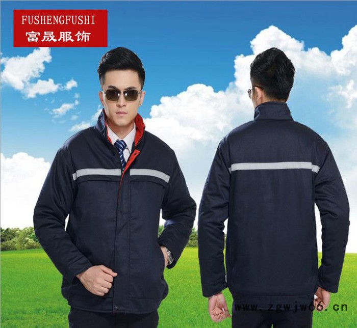 现货加厚棉服工作服 反光加厚冬季电焊服工程服 厂服定做图3