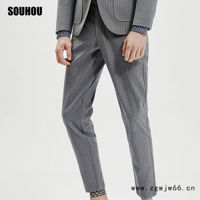 广州陌三服饰SOUHOU 商务时尚平驳西服套装 男士西装职业工作服图6