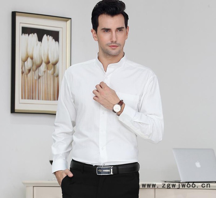 2016立领中山装西服套装 男士韩版结婚礼服职业正装长袖工作服男