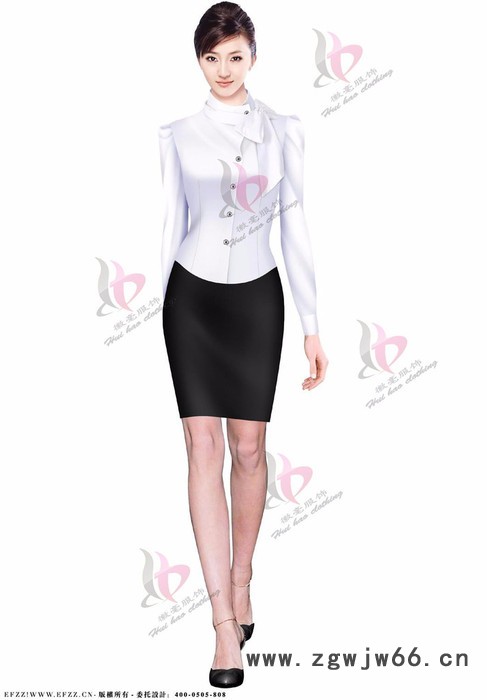 徽毫订制夏季新款美容院前台收银工作服，化妆品店收银工作服，超市专柜工作服图3