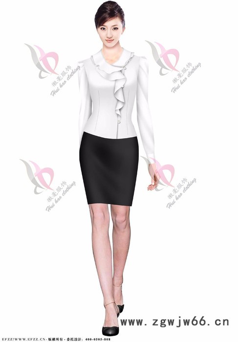 徽毫订制夏季新款美容院前台收银工作服，化妆品店收银工作服，超市专柜工作服图2