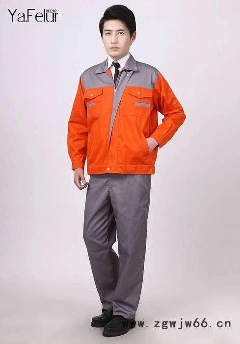 广州拼色工作服套装男夏季工作服长袖工作服工程服半袖劳保服图4