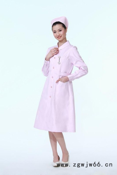 厂家定制医护长袖白大褂 医院医生工作服 药店实验室护士服图3