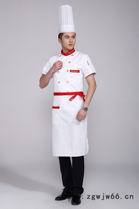 钲兴定制供应夏季夏装厨师服短袖长袖厨师工作服酒店饭店食堂品餐厅后厨房衣服图3